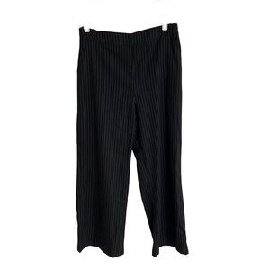 Sincerely Jules black pinstripe print relaxed 90s inspired wide leg trousers L